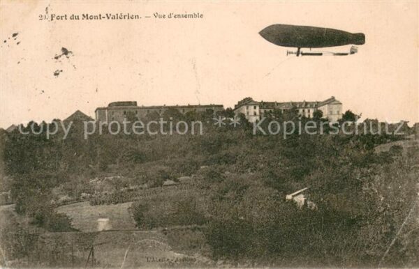 Fort du Mont Valerien Vue d’ensemble avec Zeppelin