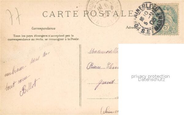 Fontainebleau Seine et Marne Pensionnat Jeanne d’Arc Une pelouse du – Bild 2