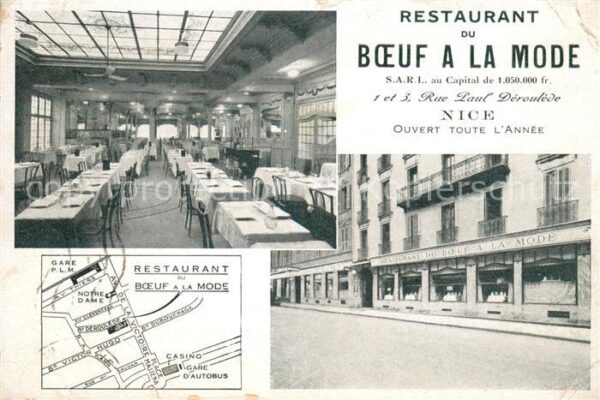 Nice Alpes Maritimes Restaurant du Boeuf a la Mode