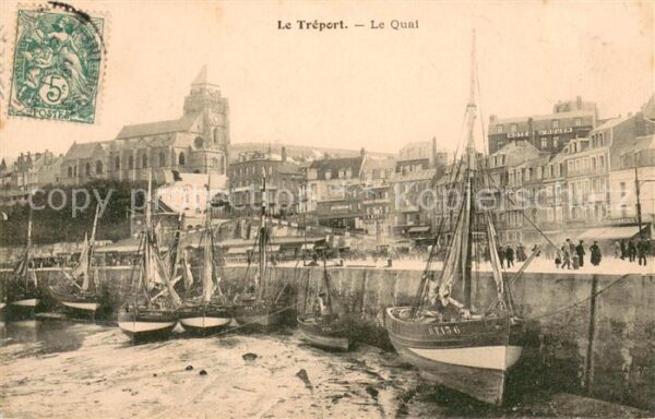 Le Treport Le Quai Port Bateaux