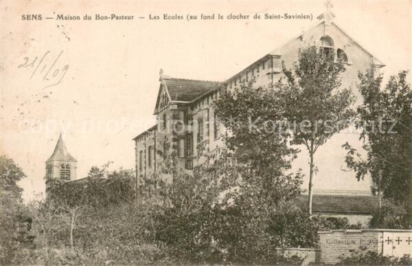 Sens 89 Maison du Bon Pasteur Ecoles au fond Cl