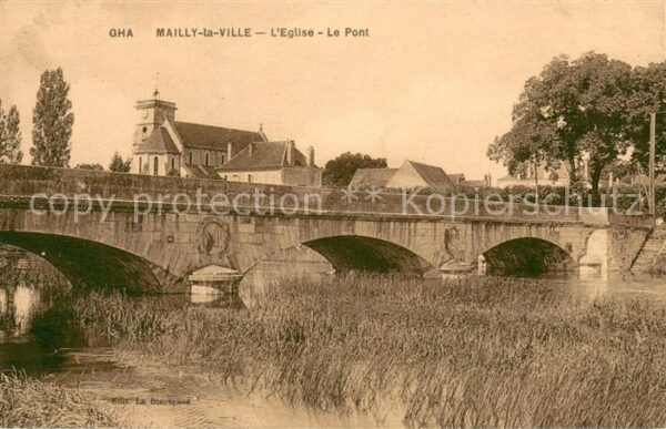 Mailly-la-Ville Pont et l'Eglise
