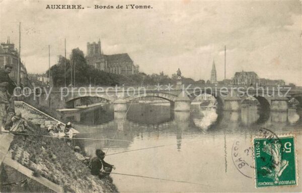 Auxerre Bords de l'Yonne Pont Eglise