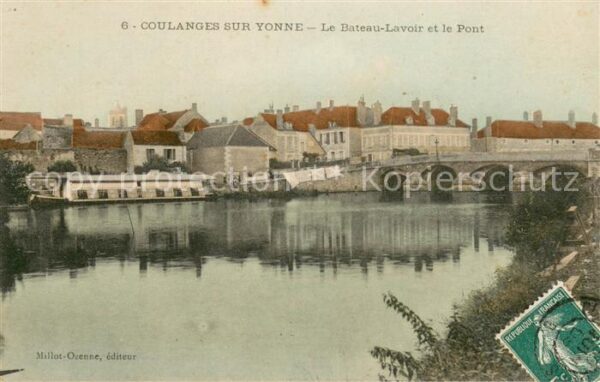 Coulanges-sur-Yonne Bateau Lavoir et le pont