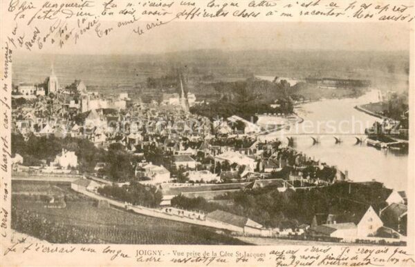 Joigny Yonne Vue prise de la côte Saint Jacques