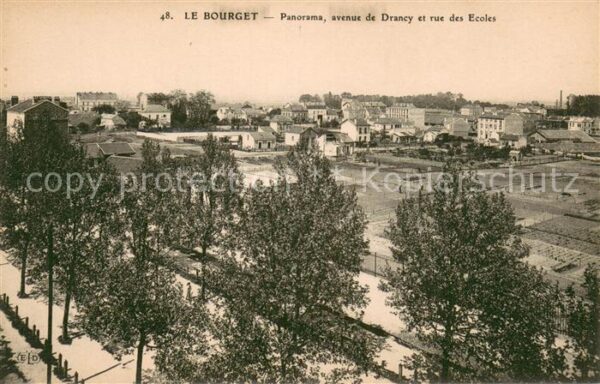 Le Bourget Seine-Saint-Denis Panorama Avenue de Drancy et Rue des Ec