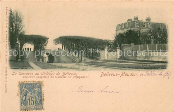 Meudon Terrasse du Chateau de Bellevue ancienn