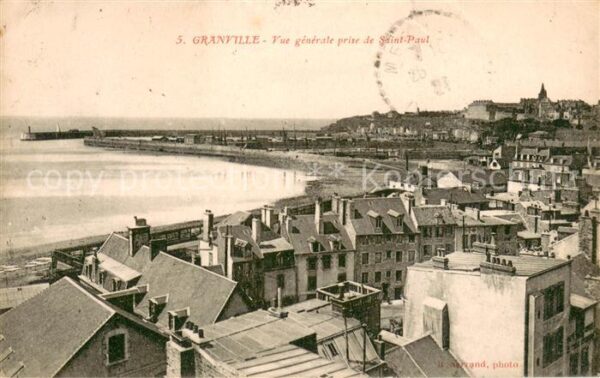 Granville Manche Vue Generale prise de Saint Paul