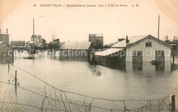 Alfortville Inondations de Janvier 1910 Ile Saint P