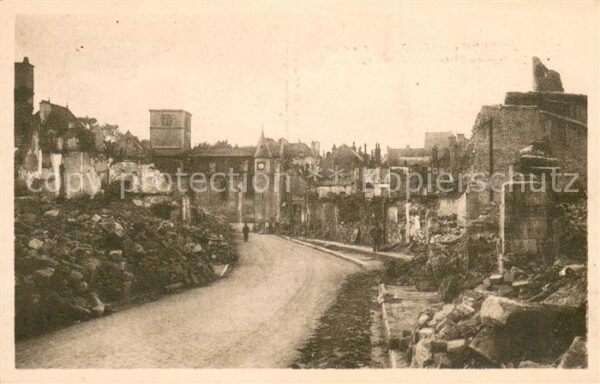 Chatillon-sur-Seine Rue de L_Isle 15 Juin 1940 Ruines Grand