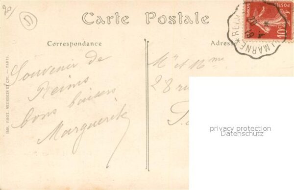 Reims Champagne Ardenne Bombardement par les Allemands Septembe – Bild 2