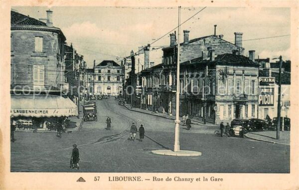 Libourne Rue de Chanzy et la gare