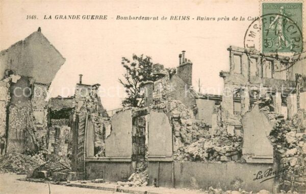 Reims 51 Grande Guerre Bombardement de Reims Rui