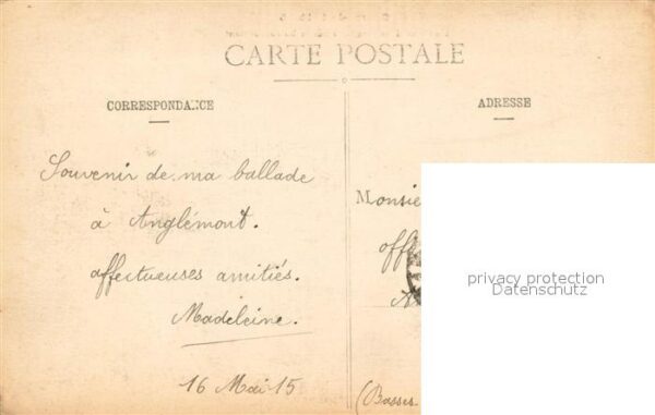 Anglemont Guerre 1914 Une Rue apres le bombardeme – Bild 2