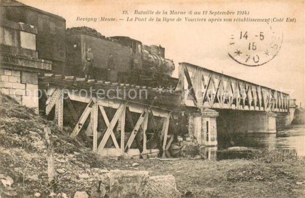 Revigny 55-sur-Ornain Le Pont de la ligne de Vouziers apres s