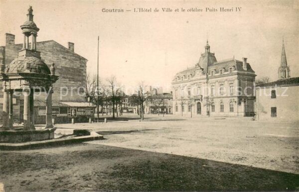 Coutras Hotel de Ville et le celebre Puits Henr