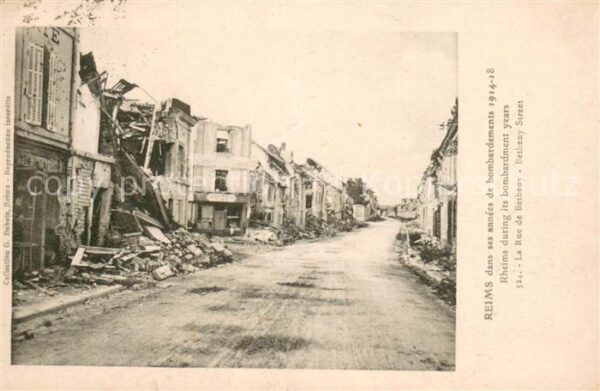 Reims 51 dans ses annees de bombardements 1914-1