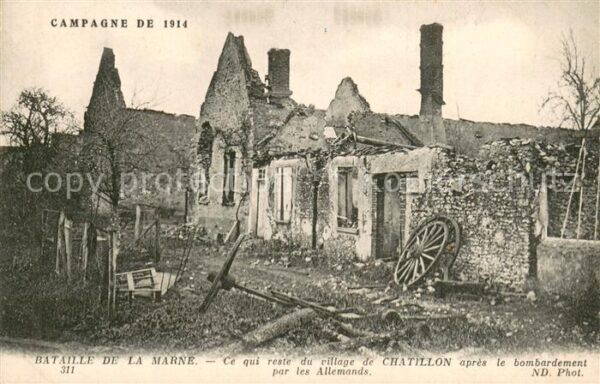 Chatillon-la-Borde Bataille de la Marne Ce qui reste du vi
