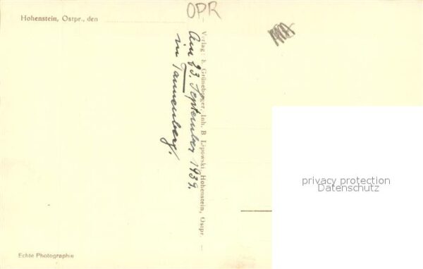 Hohenstein Ostpreussen Reichsehrenmal Tannenberg Ehrenhof – Bild 2