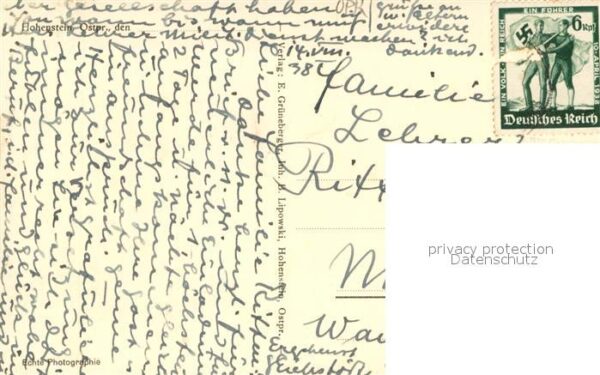 Hohenstein Ostpreussen Reichsehrenmal Tannenberg – Bild 2