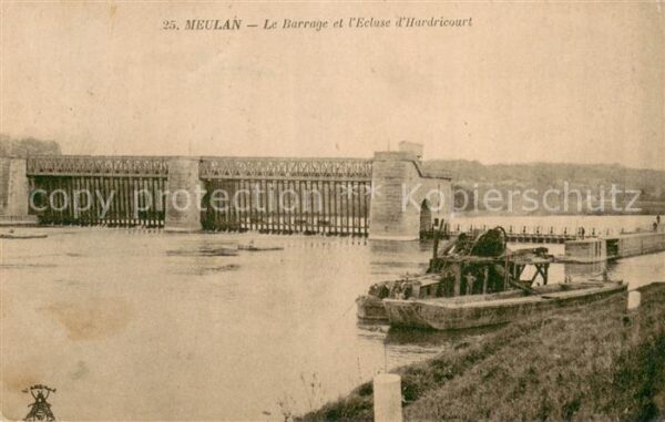 Meulan Le Barrage et l’Ecluse d_Hardricourt
