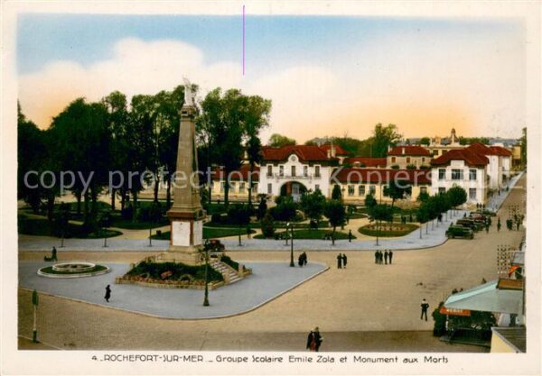 Rochefort-sur-Mer Groupe Scolaire Emile Zola et Monument