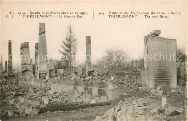 Thieblemont-Faremont Bataille de la Marne La Grande Rue