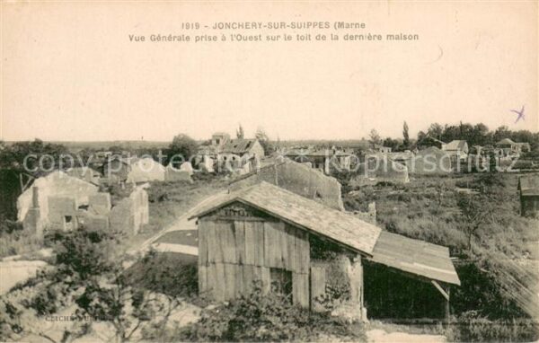 Jonchery-sur-Suippe Vue generale prise a l’Ouest sur le toi