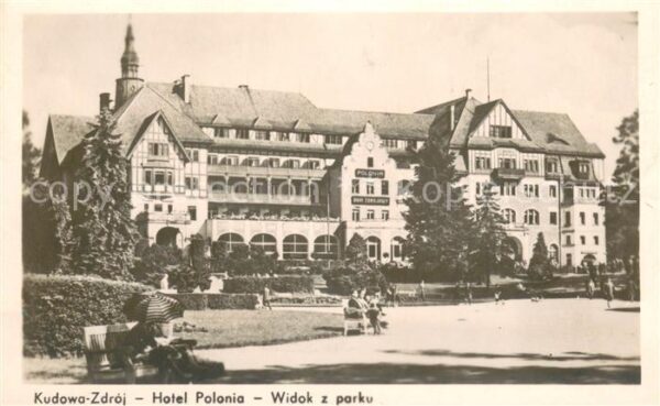Kudowa-Zdroj Bad Kudowa Niederschlesien Hotel Polonia Widok z parku