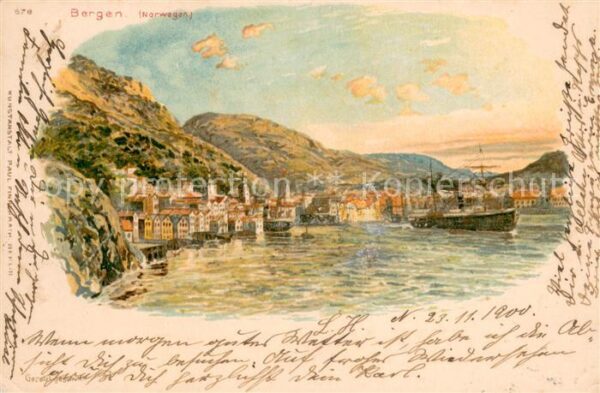 Bergen Norwegen Panorama