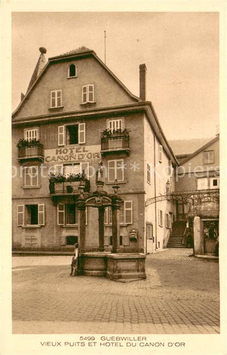 Guebwiller Elsass Vieux puits et Hotel du Danon d_Or
