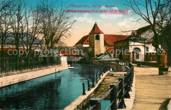 Hagenau Elsass Partie an der Moder