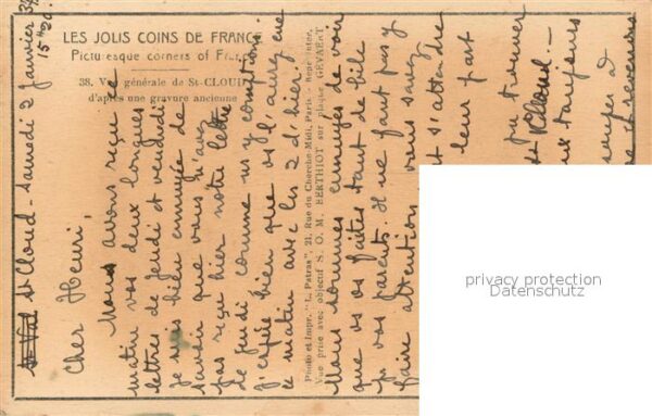 Saint Cloud 92 d’apres une gravure ancienne – Bild 2