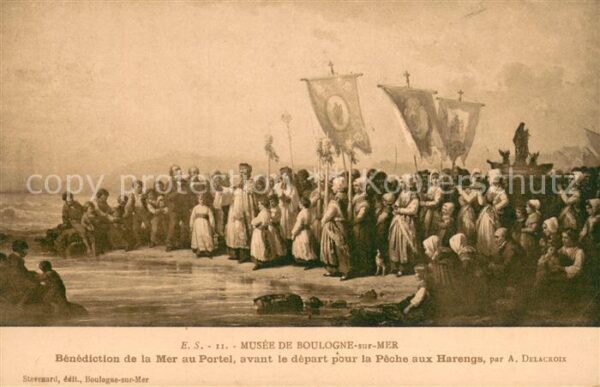 Le Portel 62 Benediction de la Mer au Portel avant l