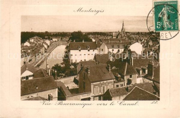 Montargis 45 Vue panoramique vers le Canal