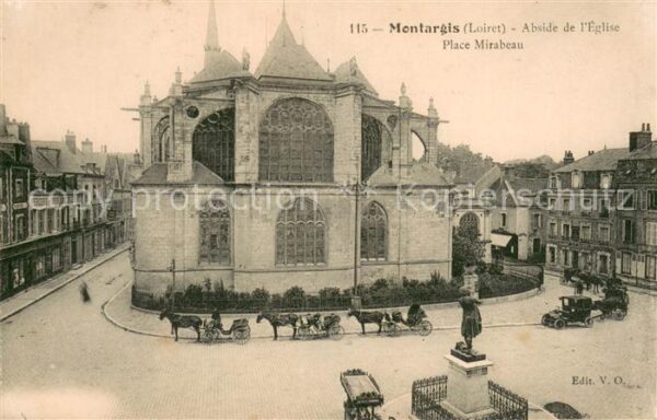 Montargis 45 Abside de l’Eglise Place Mirabeau