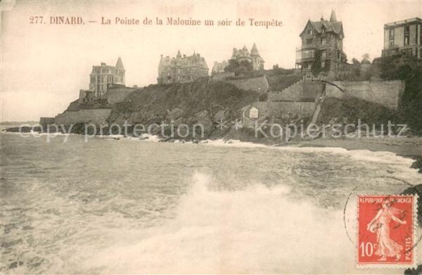 Dinard 35 La Pointe de la Malouine un soir de Tem