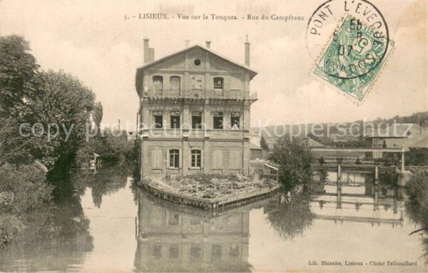 Lisieux 14 Vue sur la Touques Rue du Campfranc