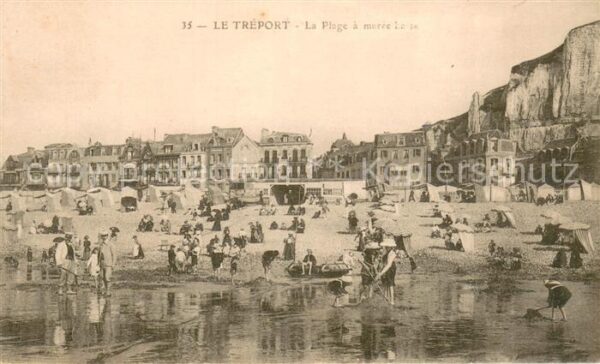 Le Treport 76 La Plage a maree basse