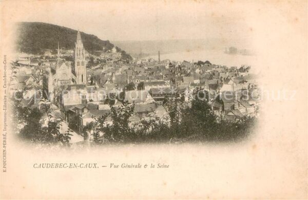 Caudebec-en-Caux Vue generale et la Seine