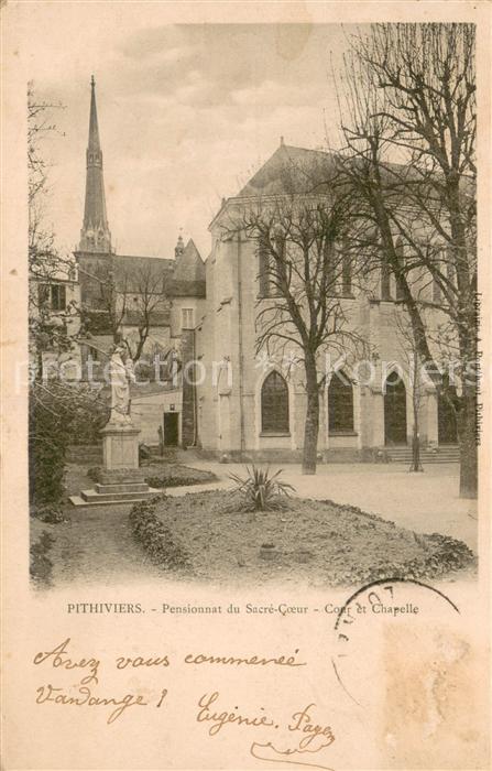 Pithiviers Loiret Pensionnat du Sacre Coeur et Chapelle