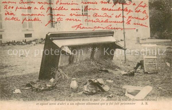 Meaux 77 Guerre de 1914 Billard transporte dans