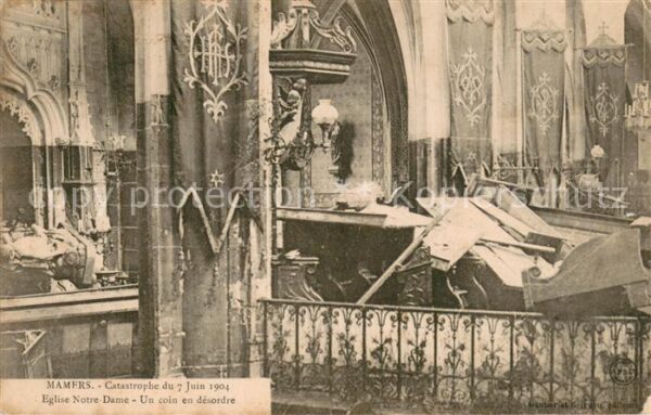 Mamers 72 Catastrophe du 7 Juin 1904 Eglise Notre