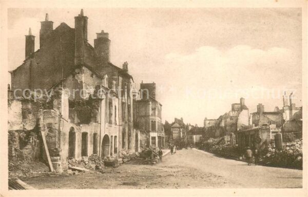 Chatillon-sur-Seine La Rue des Ponts Juin 1940