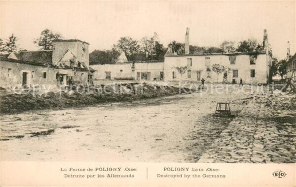 Poligny Seine-et-Marne La Ferme de Poligny Detruite par les Al