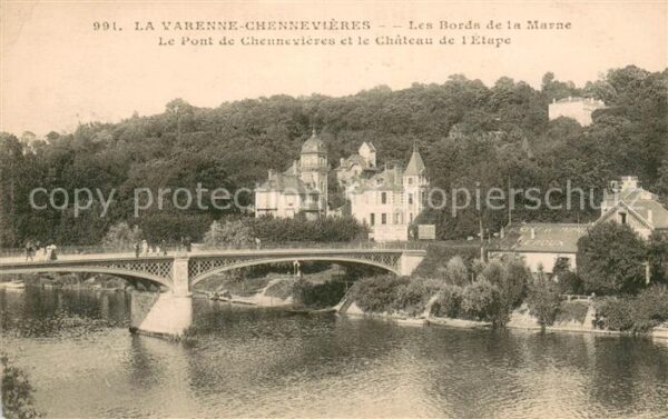 La Varenne-Chennevieres Le Bords de la Marne Le Pont de Chennev