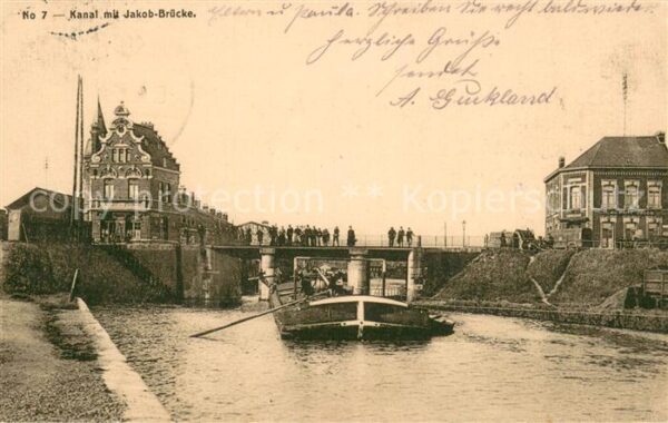 Valenciennes 59 Kanal mit Jakob Brücke