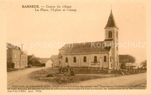 Banneux Centre du village La Place l’Eglise et
