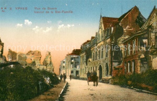 Ypres Ypern Ieper Rue de Stuers Institut de la Ste Famili