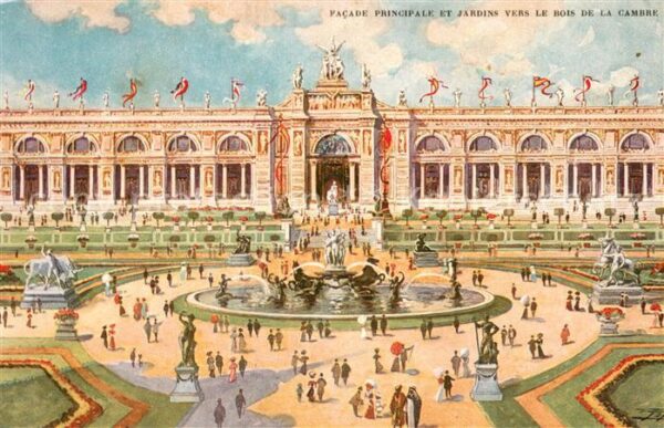 Bruxelles Bruessel Facade principale et Jardins vers le bo
